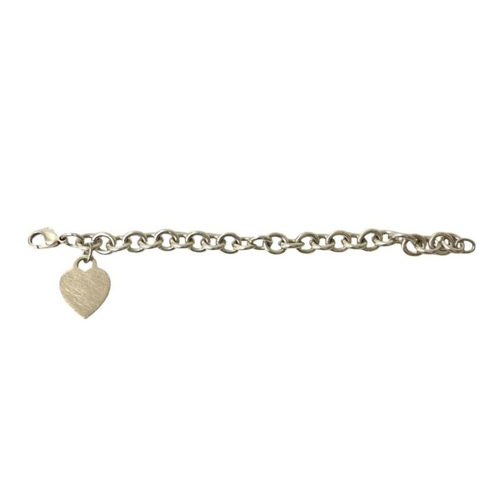★SOLD★ Tiffany & Co. Heart Tag Chain Bracelet Bangle s - Picture 6 of 6